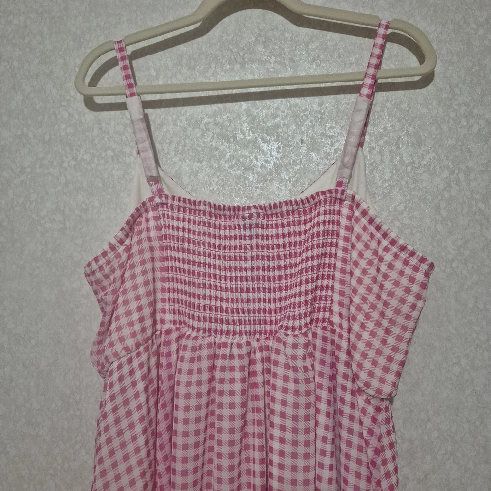 NWT TORRID Hot Pink Gingham Button Midi  Sundress..SIZE:2 - Picture 11 of 15